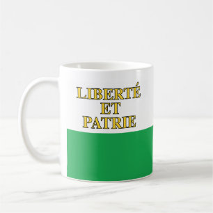 Kantonen Vaud flagga, Schweiz Kaffemugg