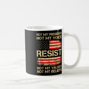Kantstöt inte min president Amerika Flagga VI Kaffemugg