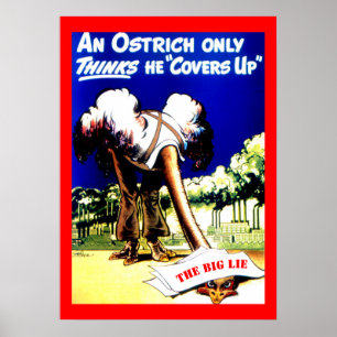 Kantstötta den stora Ljugande, politiska, strutsan Poster