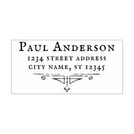 Kantteckensnitt + ornament returadress CC1131 Stämpel