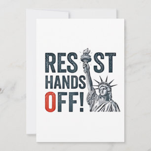 Kanttrumpen för Resister Händer Off Libertige Stat Julkort