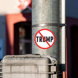 Kanttrumpens enkla röda cirkel X politisk Runt Klistermärke