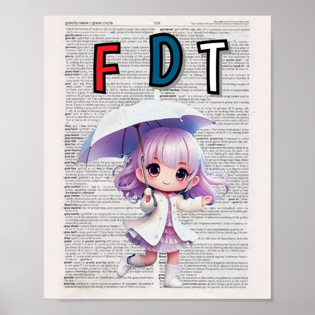 Kanttrumputskrift (ordlistesida) poster (Framsidan)