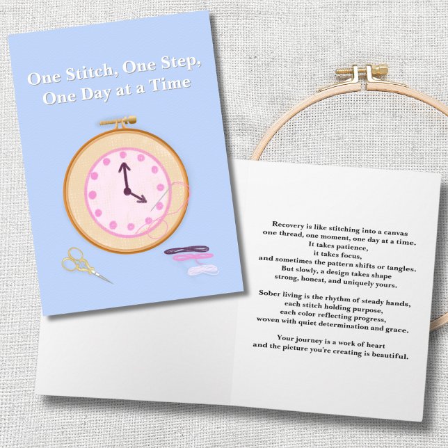 Kanvas för broderingsprojekt för nykterhetsbefrämj kort (Skapare uppladdad)