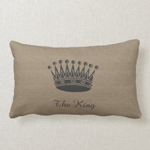 Kanvas-look-Pillow i Kung Lumbarkudde