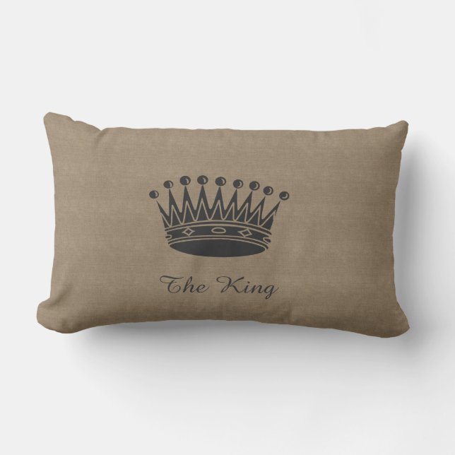 Kanvas-look-Pillow i Kung Lumbarkudde (Framsida)