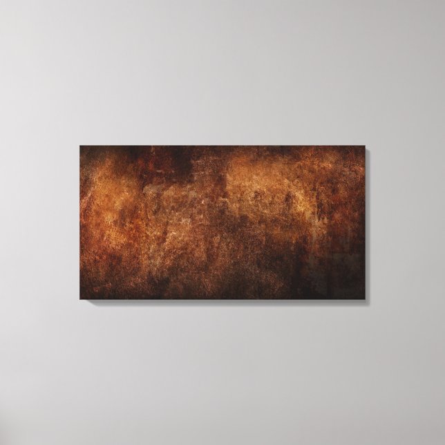 Kanvastryck - Abstrakt Texturerad Rust Brown Beige (Framsida)
