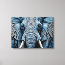 Kanvastryck: African Blue Elephant