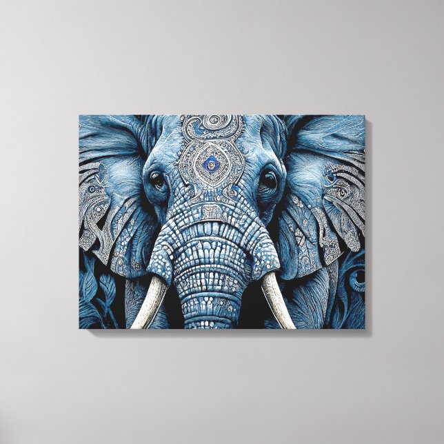 Kanvastryck: African Blue Elephant Canvastryck (Framsida)