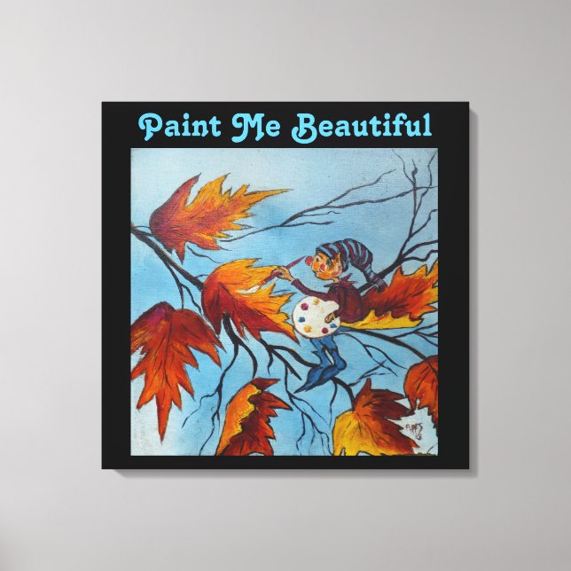 Kanvastryck Ann Hayes målar pixelfärg (Framsida)