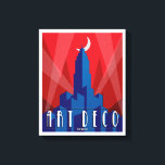 Kanvastryck - Art Deco Empire state Byggnad<br><div class="desc">Art Deco Poster av Ollywood. ART DECO och Art nouveau är en internationell-filosofi och stil av konst,  arkitektur och tillämpad konst - särskilt dekorativ konst - som var mest populär under 1890-1910.</div>