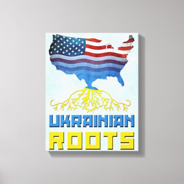 Kanvastryck av amerikanska ukrainska rötter (Framsida)