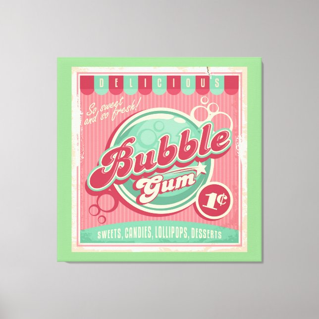 Kanvastryck av bubbelgummi (Framsida)