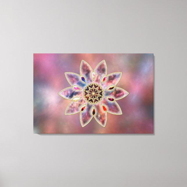 Kanvastryck av marmorerade galaxier (Framsida)