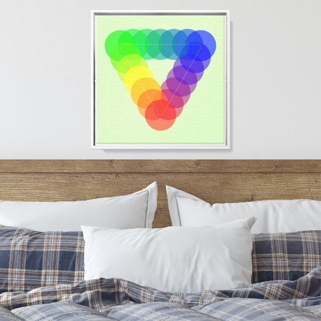 Kanvastryck av Pyramid Grönt Wall Art (Insitu (sovrum))