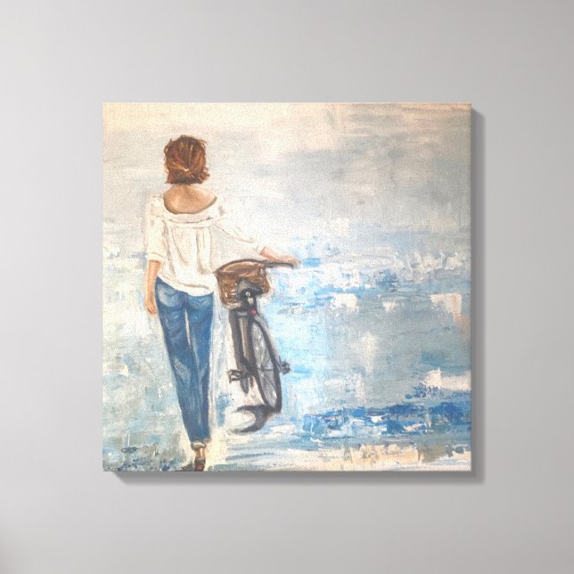 Kanvastryck av ursprungsolja på arbetsyta (Framsida)