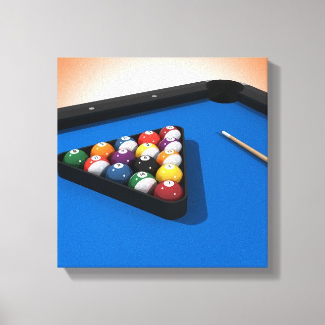 Kanvastryck: Bassäng Bollar / Billiards Canvastryck (Framsida)