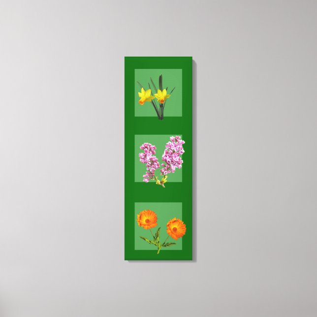 Kanvastryck - Botanisk triptych (Framsida)