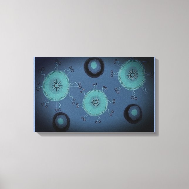 Kanvastryck cerchi blu (Framsida)