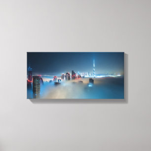Kanvastryck - Dubai Skyline på en minnesdag
