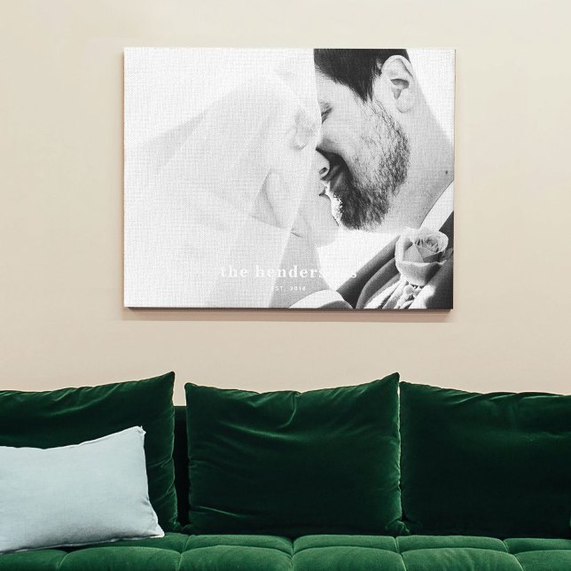 Kanvastryck för enkel Anpassningsbar-familjens fot (Simple Custom Family Photo Canvas Print)