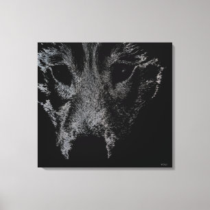 Kanvastryck för Husky Valp Print Husky Varg Hund