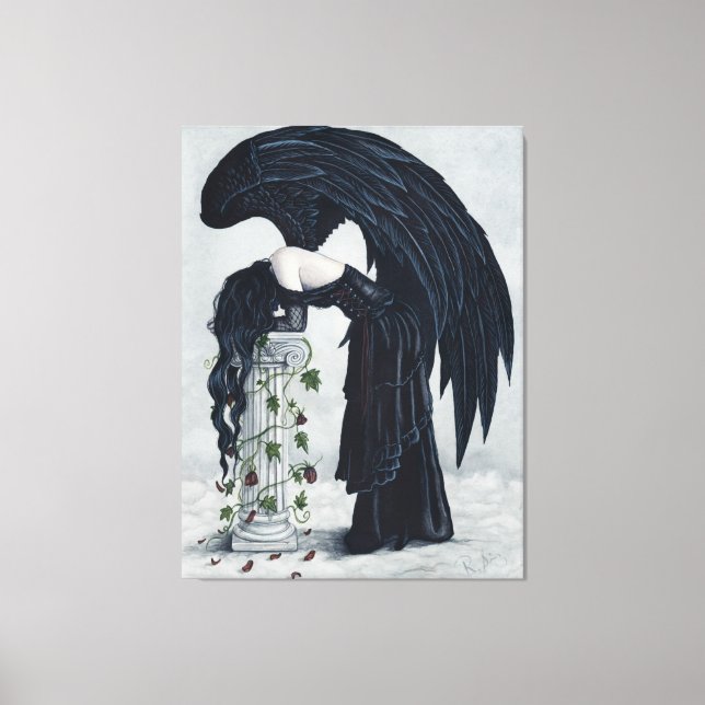 Kanvastryck för Ledsen av Despair Gothic Angel (Framsida)