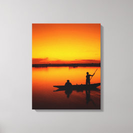 kanvastryck för solnedgång