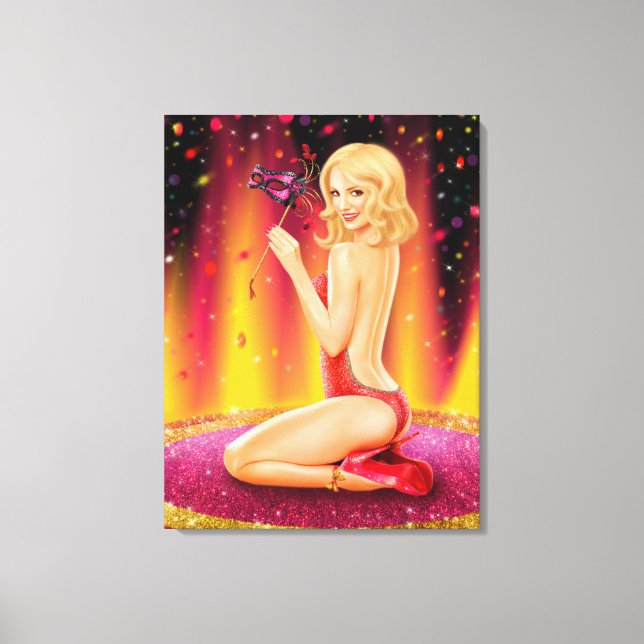 Kanvastryck Glamor vackra Pin Up Girl show (Framsida)