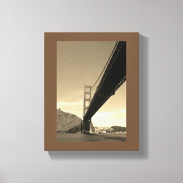Kanvastryck - Golden Grind Bridge (sepia) (Framsida)