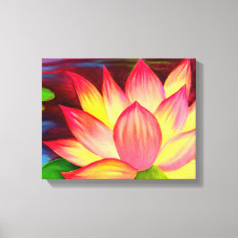 Kanvastryck Lotus Flower Painting Art