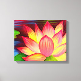 Kanvastryck Lotus Flower Painting Art