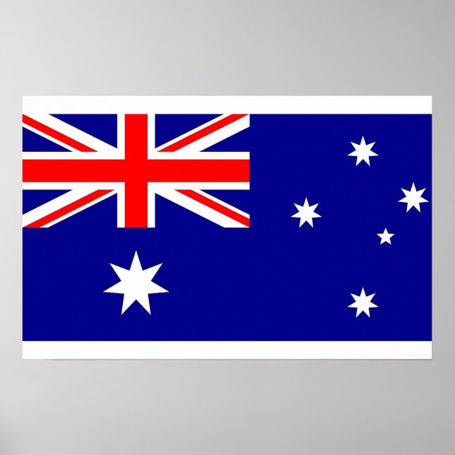 Kanvastryck med Australiens Flagga Poster (Framsidan)