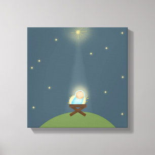 Kanvastryck med baby Jesus inativitetsillustration