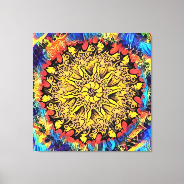 Kanvastryck med färg-terapi som stoppats (Framsida)