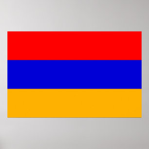 Kanvastryck med Flagga Armenien Poster