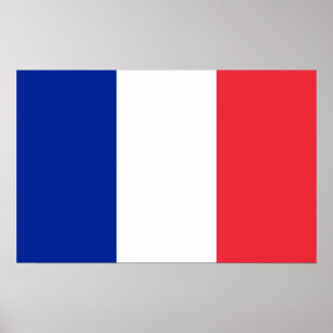 Kanvastryck med Flagga av Frankrike Poster