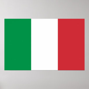 Kanvastryck med Flagga av Italien Poster