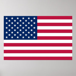 Kanvastryck med Flagga av USA Poster