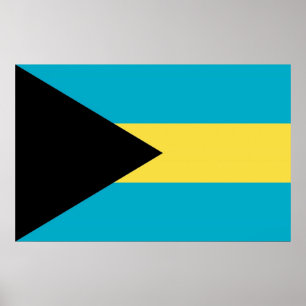 Kanvastryck med Flagga Bahamas Poster