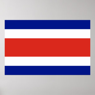 Kanvastryck med Flagga Costa Rica Poster