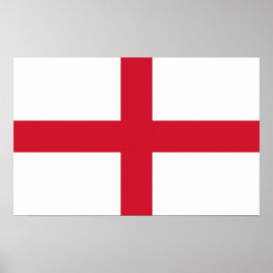 Kanvastryck med Flagga England Poster