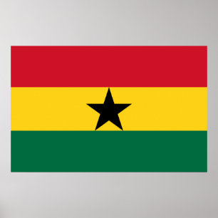 Kanvastryck med Flagga Ghana Poster