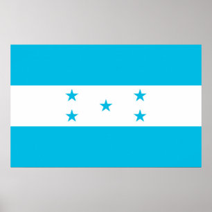 Kanvastryck med Flagga Honduras Poster