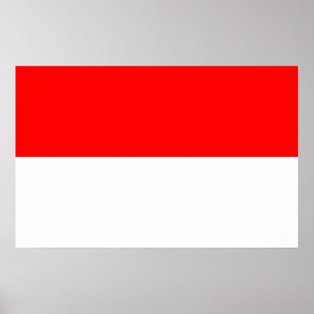 Kanvastryck med Flagga Indonesien Poster (Framsidan)