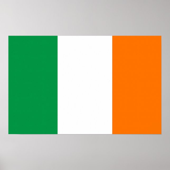 Kanvastryck med Flagga Irland Poster (Framsidan)