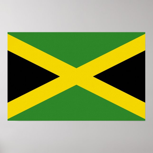 Kanvastryck med Flagga Jamaica Poster (Framsidan)