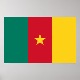 Kanvastryck med Flagga Kamerun Poster