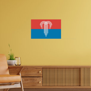 Kanvastryck med Flagga Kansas City, Missouri Poster