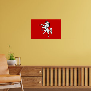 Kanvastryck med Flagga Kent, England Poster